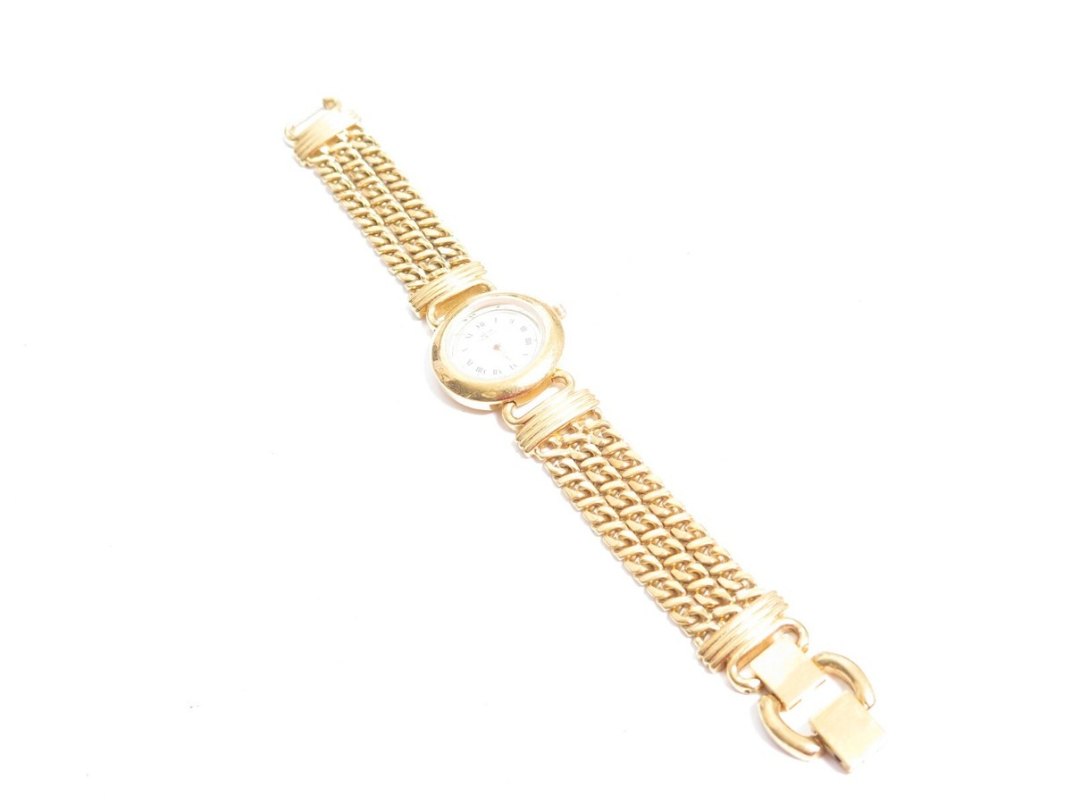Anne Klein II Ladies Gold Plated Snazzy 3 Row Chain Link  display picture 1
