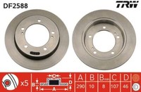 2X TRW DF2588 Bremsscheibe FüR Suzuki