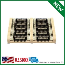 Shoe Shine Scrubber Outdoor Boot Scraper Wood Doormat Rubber Brush Mud Tray Mat