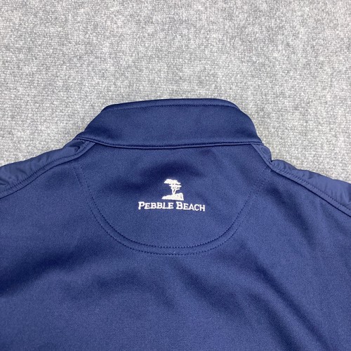 Pebble Beach Golf Vest Mens XL Blue 1/4 Zip Lightweight - Picture 11 of 12