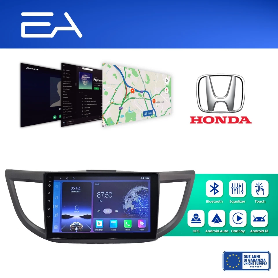 Autoradio Android per Honda CRV 2012/2017 -Octacore 4GB 64GB -Telecamera HD - Immagine 2 di 4