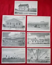 INDIANTOWN GAP, PA. MILITARY RESERVATION - (7) Original Photo Postcards - WW2