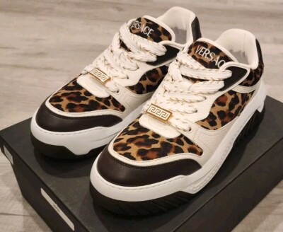 Versace Men's Greca Odissea Genuine Calf Hair Sneakers, Size