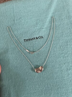 Rare Tiffany & Co. Elsa Peretti Sterling Silver 18mm Bean Pendant