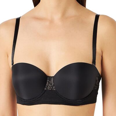 Triumph Vivid Spotlight WDP Damen Bügel BH abhnehmbare Träger Gr. 75E Schwarz