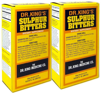 Dr King's Sulphur Bitters, Dietary Supplement 200 ml 6.8 oz each (2-pack)