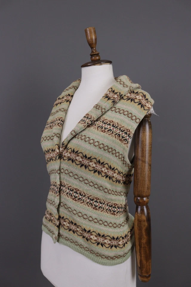 Chaleco Cárdigan Suéter LAUREN RALPH LAUREN Exclusivo Multicolor Lino Seda Talla M Foto 3 de 4