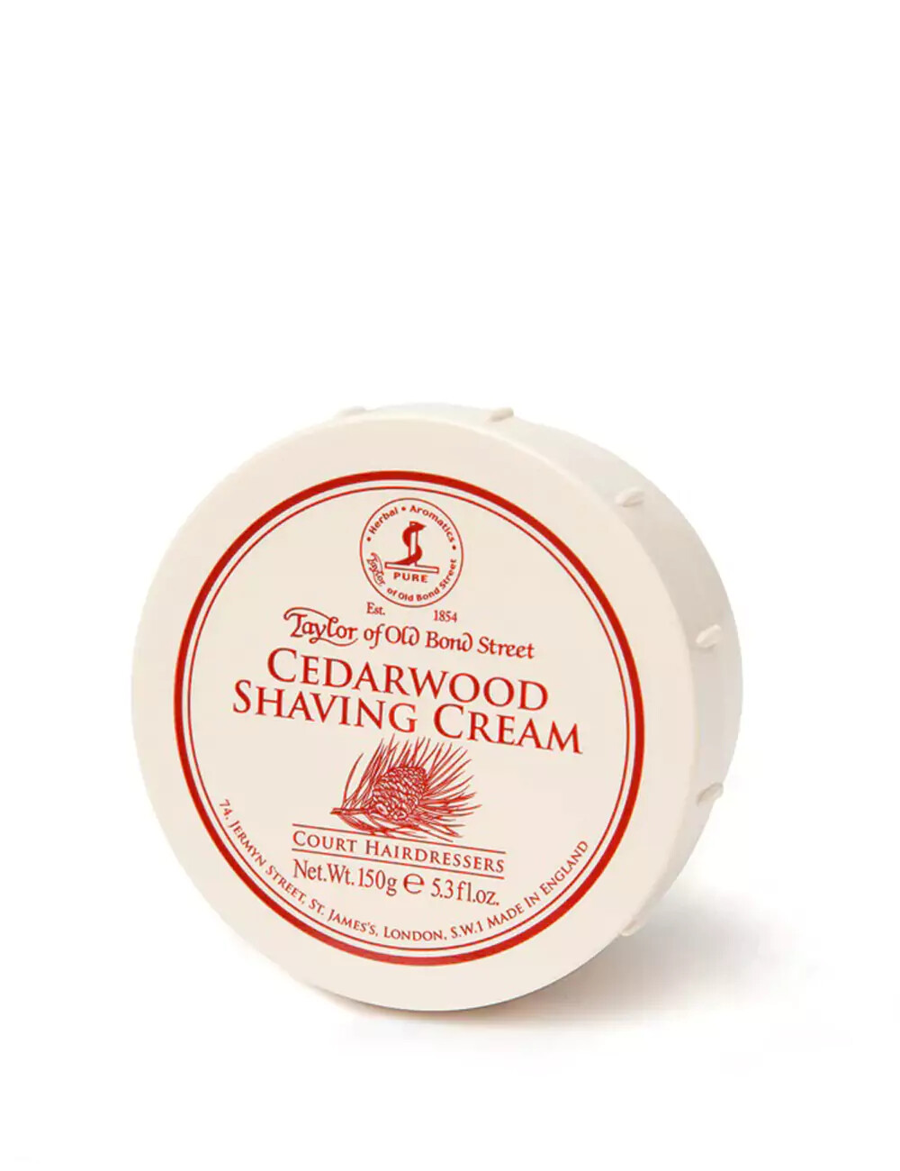 Taylor Of Old Bond Street Cedarwood Scent Mens Shave Shaving Cream 150g Bowl
