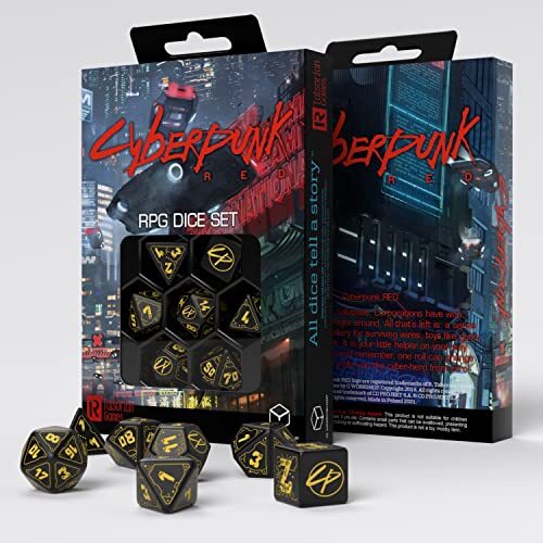 Thumbnail - Q-workshop Cyberpunk Red Dice Set: Wet Work