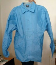 NOS 50's-60's HILTON Aristo Jac Blue Nylon Snap Button Jacket USA Made HOT ROD L
