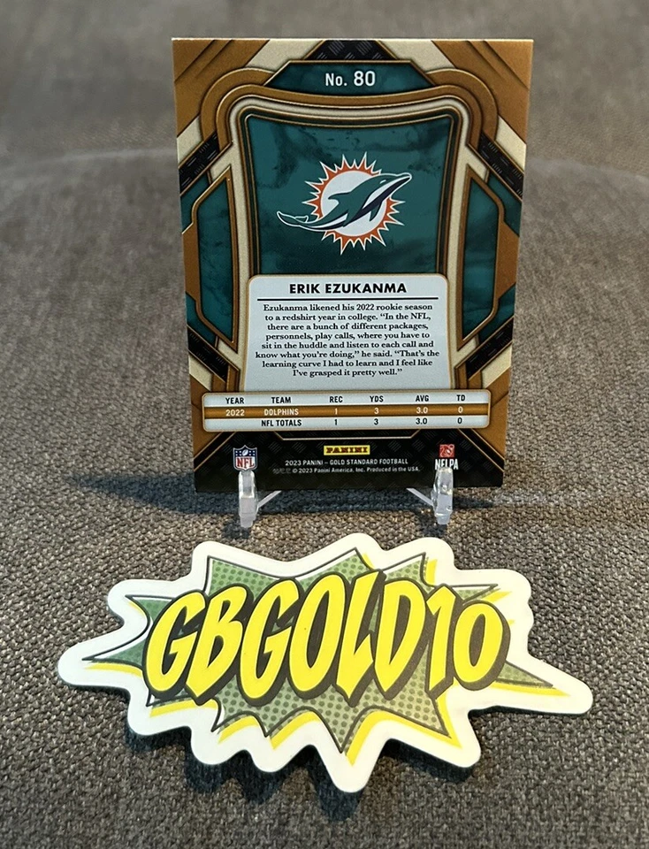 2023 Panini Gold Standard #80 Erik Ezukanma /24 - Image 2 of 3