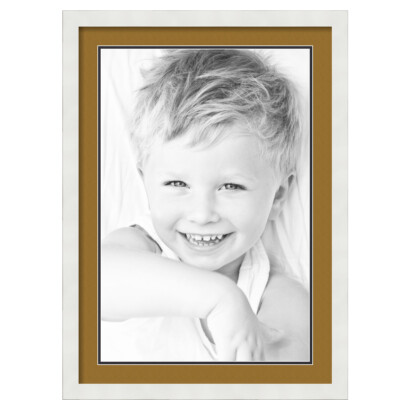 ArtToFrames Matted 20x28 White Picture Frame with 2'' Double Mat, 16x24 Opening