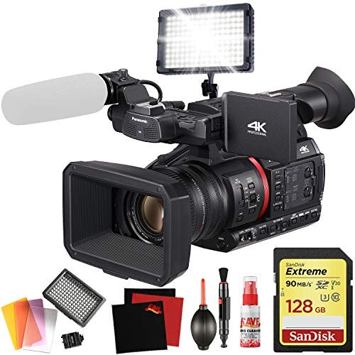 Panasonic AG-CX350 4K Camcorder + Pro Video Light Bundle