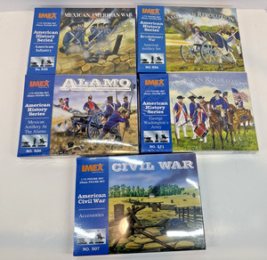 IMEX 1/72 Figure Lot-5 SEALED Sets-Alamo, Washington’s Army, Artillery, & More