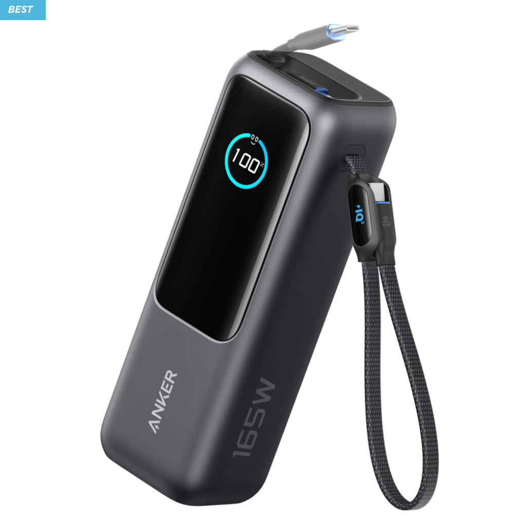 【新品】Anker Power Bank 25,000mAh Anker 25K 165W Power Bank, 25000mAh 100W Fast Charging, Black