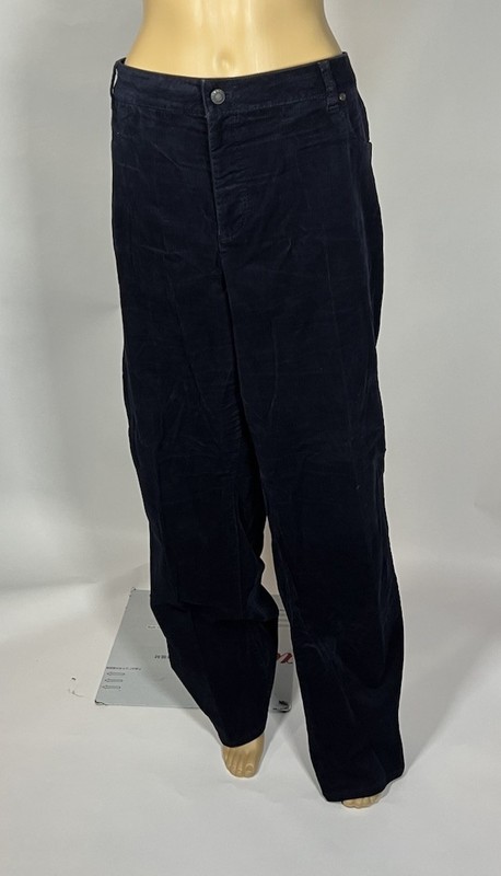 Talbots Womens W Heritage Navy Corduroy Pants Plus Size 24W