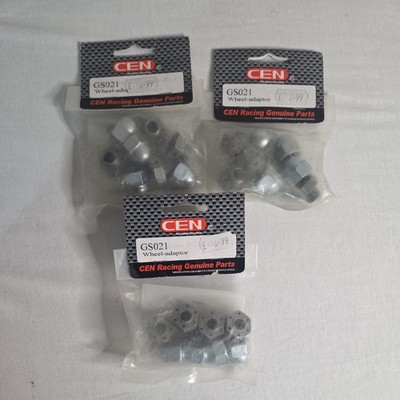 3 x Cen Racing GS021 19MM Sechskantmutter Radadapter RC Monstertruck Teile. Versiegelt 