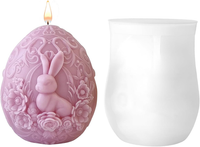 Silikon GießForm Ostern – 3D Osterhase & Osterei Kerzenform, Silikonform FüR Duf