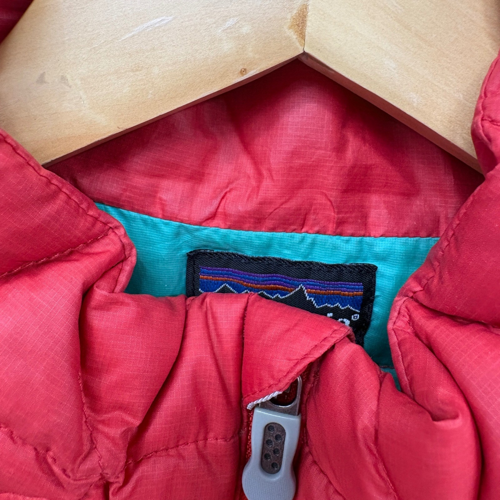 Patagonia Womens Down Sweater Jacket Coral Red green nano Puffer 84682 Small thumbnail 18