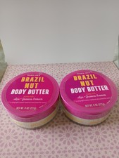 Trader Joes Brazil Nut Body Butter Caramel Pistachio Scent Cruelty Free 8OZ X 2
