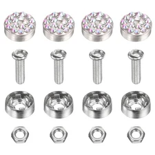 4 Pcs License Plate Screws Kits, Tag Plate Mounting Hardware, AB Color