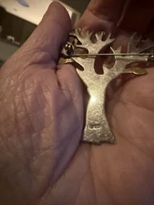 Vintage large two tone  Taxco Sterling Silver Tree Of Life Brooch