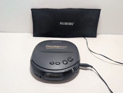 Sony Discman ESP D-245 Portable CD Player Tested Working + Pillowsonic Case