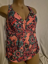 Catalina Tankini Swim Top Colorful Floral Pri...