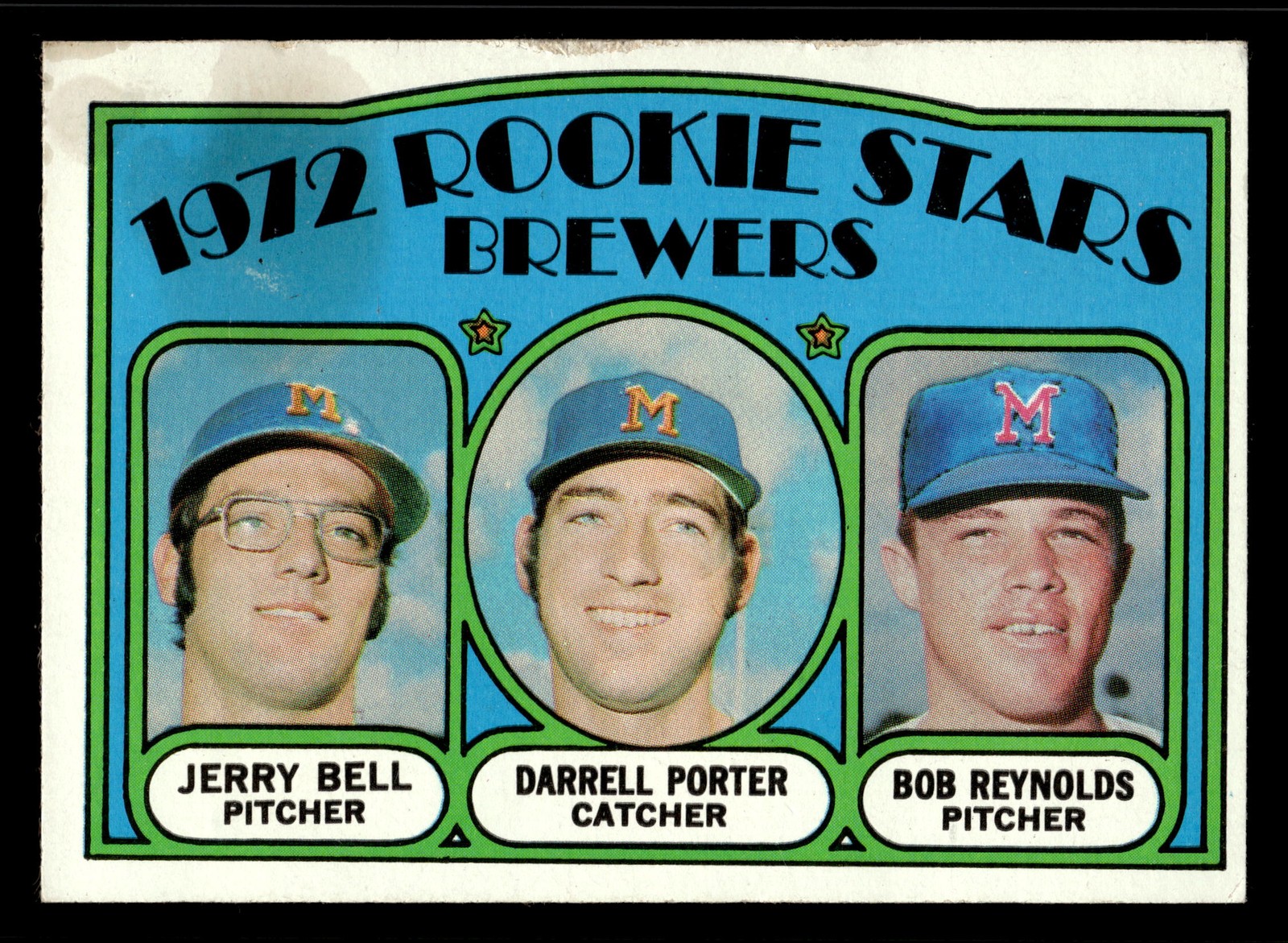 1972 Topps Milwaukee Brewers Rookies (Darrell Porter RC) #162 - (Low Grade)