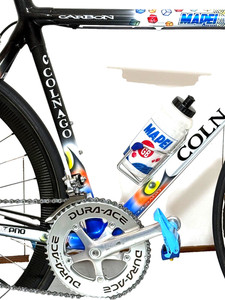 Casquette Cycliste Vintage Colnago Mapei, Une Taille, Bleue, Fabriquée En Italie