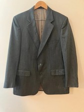 Gilbert & Lodge Hartmarx Mens 42R Charcoal Pinstripe Sport Coat Blazer USA Made