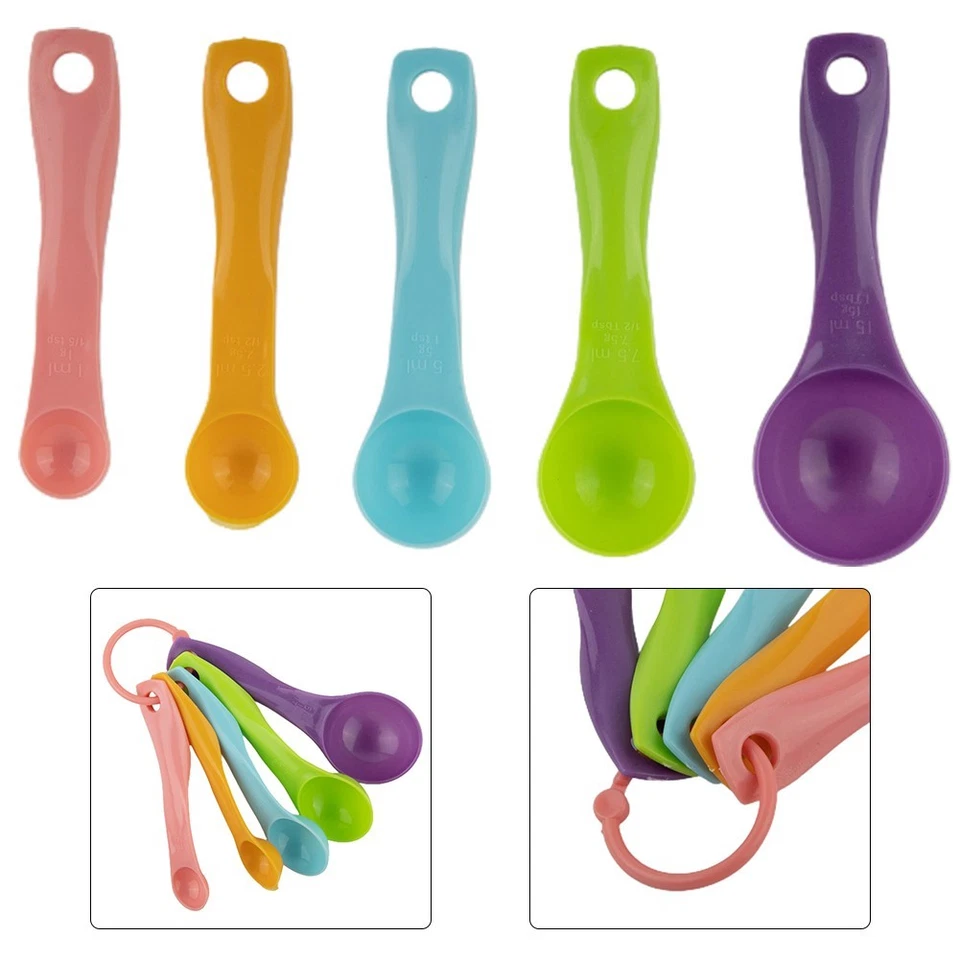 Measuring Spoon Kitchen Tool Cake Cooking Plastic Sugar 1/2.5/5/7.5/15ML - Image 2 of 4