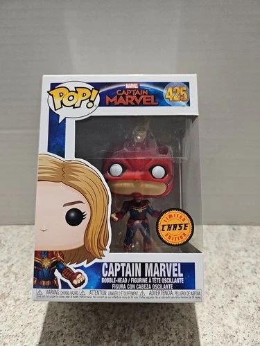 Funko Pop! Marvel Captain Marvel  #425 Masked Vinyl Bobblehead *CHASE* Vaulted
