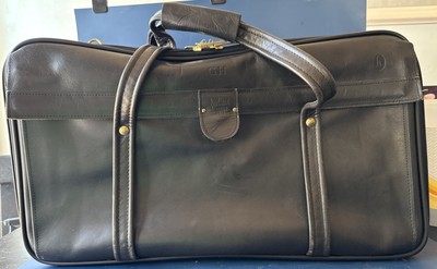 Vintage Hartmann Belting Leather Duffle Carry-on multi-purpose Bag Black 22x9x12