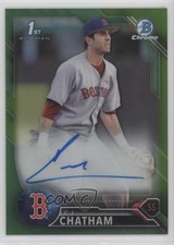 2016 Bowman Draft Chrome Pick Green Refractor 52/99 CJ Chatham #CDA-CC Auto z7w