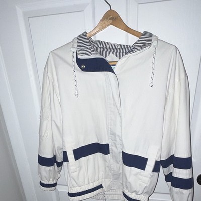Izzi Spirit Women's Medium Nautical Windbreaker Jacket 90s Vintage Sailor Style