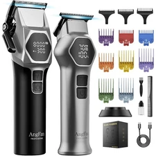 Professional Hair Clippers for Men - 8000RPM Brushless Motor & 440C Steel Blades