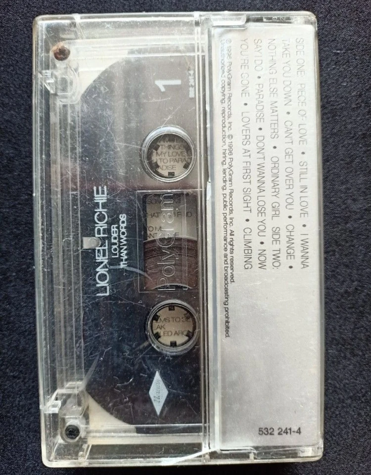 Lionel Richie : Louder Than Words ( Cassette Tape ) - Image 2 of 4