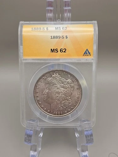 1889-S $1 Morgan Silver Dollar ANACS MS 62