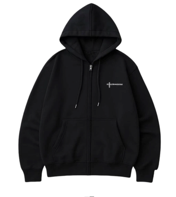 Peaceminusone x 2025 MAMA Awards Peacemamaone Zip Up Hoodie Black