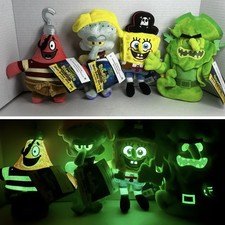 SpongeBob SquarePants Bikini Glow Pals Set Of 4- 6" Inch Plush SpongeBob Movie