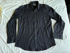 Men’s Large- Roar Gothic Black Eagles Dress Shirt