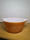 Vintage Pyrex 474-B Casserole Dish 1.5-Qt Autumn Harvest Wheat Bowl Collectible