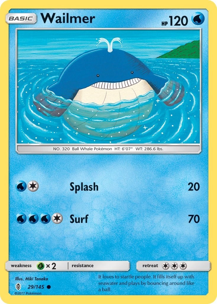Wailmer - 29/145 - LP - SM - Guardians Rising