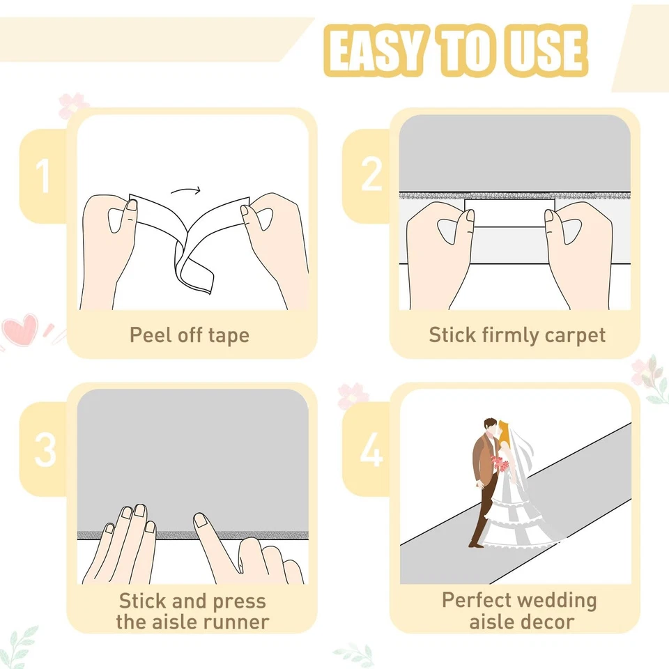 Pasillo de boda oro rosa corredor pasillo de lentejuelas corredor para bodas 4 pies x 15 pies g... Foto 4 de 4