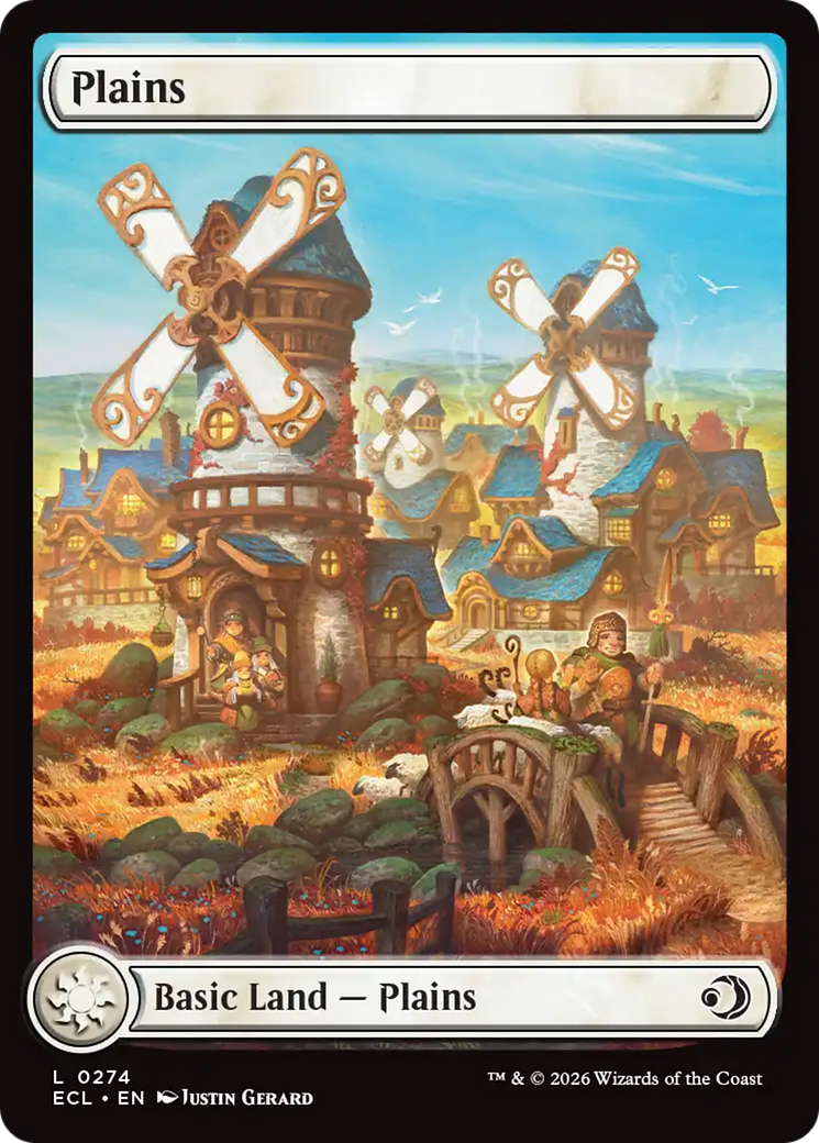 x4 Plains Full Art Basic Land ECL Lorwyn Eclipsed MTG 274 M/NM 4x