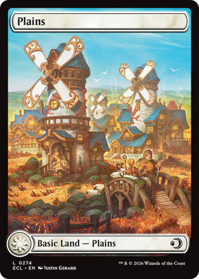 x4 Plains Full Art Basic Land ECL Lorwyn Eclipsed MTG 274 M/NM 4x