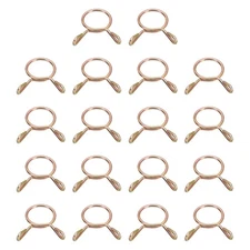 Fuel Line Hose Clips, 30Pcs 9mm Zinc Plated 65Mn Steel Tubing Spring Clamps