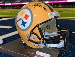 Le'Veon Bell Signed Pittsburgh Steelers Full Size Speed Replica Helmet JSA 26