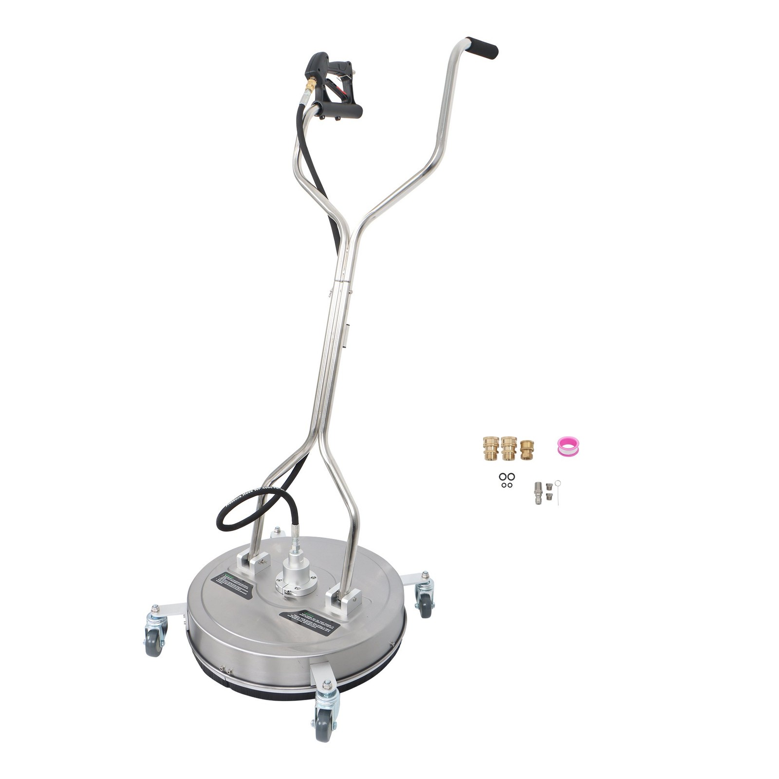 20" 6000PSI Pressure Washer Surface Cleaner w/ Handles & Wheels Quick Connect